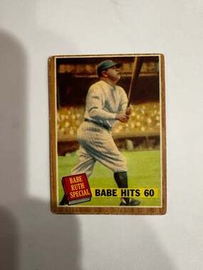1962 Topps #139 Babe Ruth Special - Babe Hits 60 Baseball Card